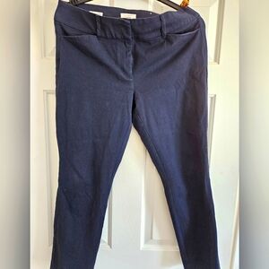 Loft Sutton Skinny Ankle Navy pants